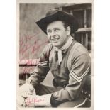 Rand Brooks signed 7x5 vintage black and white photo dedicated. Arlington Rand Brooks Jr. (September