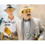 Hugh Fraser signed Poirot 10x8 colour photo pictured in his role as Hastings in the hit tv series.