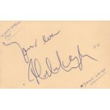 Adele Leigh signed 5x3 yellow album page. On reverse Cleo Laine. Laine an English jazz and pop
