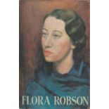 Flora Robson by Janet Dunbar signed book with pasted in note and signature from Flora Robson.