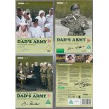 Dad's Army collection of 4 BBC DVD by Jimmy Perry and David Croft. Signed by Bill Pertwee, Colin