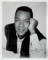 Lenny Henry signed 10x8 black and white photo. Henry CBE is a British actor, comedian, singer,