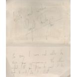 Margot Fonteyn signed 7x5. 5 piece of paper. Dame Margaret Evelyn de Arias DBE, known by the stage