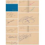 Opera blue autograph book. Signatures from Rita Hunter, Emile Belcourt, Anne Pashley, Heather