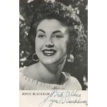 Joyce Blackham signed 5. 5x3. 5 black and white photo. Joyce Blackham (1 January 1934 4 June 2018)