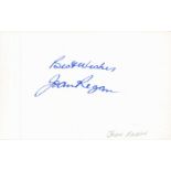 Joan Regan signed 6x4 white card. Regan was an English traditional pop music singer, popular