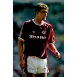 Gary Pallister signed 12x8 colour photo. Pallister is an English former professional footballer