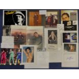 Assorted Collection TV, Film and Music. Signatures from Gary Barlow, Mica Paris, Clyde McPhatter,