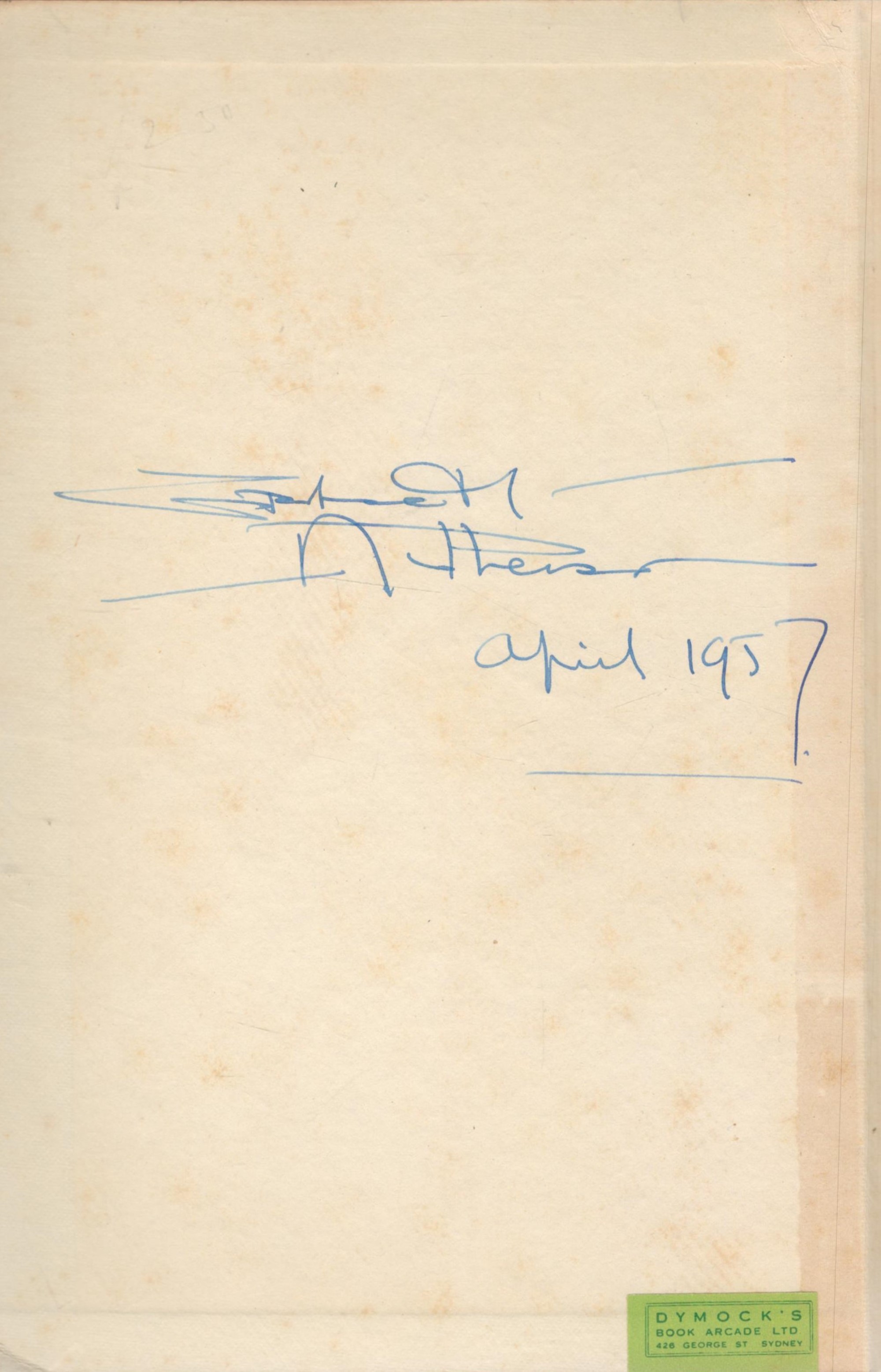 Emlyn Williams by Richard Findlater 1956 with an unknown signature dated April 1957. Showing signs - Image 2 of 4