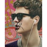 Ansel Elgort signed 10x8 Baby Driver Colour Photo. Elgort is an American actor and singer. He