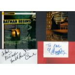 Batman Small Collection signatures from Michael Caine, Colin McFarlane and One other. All autographs