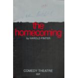 Warren Mitchell signed The Homecoming souvenir programme. The Homecoming by Harold Pinter was at