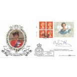 Wg Comm A J Barrett signed Queen Elizabeth II FDC. 16/4/96 Windsor postmark. Flown in aircraft of no