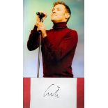 Will Young signature piece featuring a 10x8 colour photograph and a signed white card. Young (born