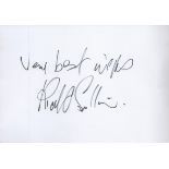 Richard O Sullivan signed 6x8 white card. O'Sullivan is an English comedy actor, who is known for