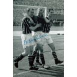 Bert Trautmann signed 12x8 black and white photograph pictured during the FA Cup final when he