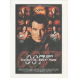 Judi Dench, Gotz Otto and Patrick Macnee signed Tomorrow Never Dies mounted photo. Overall size