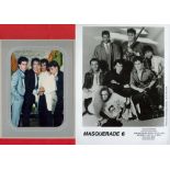 Masquerade 6 collection with 2 photographs, one of which is signed on the frame from the band to