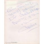 Corinne Hermès signed 8x7 page with dedication and inscription. Corinne Hermès (born Corinne