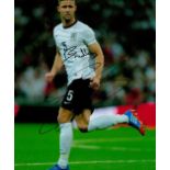 Gary Cahill signed 10x8 colour photo. Pictured playing for England. Cahill (born 19 December 1985)