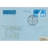 WW2 Flt Lt AF Quartly BSc RAF Signed Air Letter Dated 25th August 1971. With 3 Postmarks. All