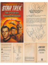 Star Trek a paperback copy of The Patrian Transgression by Simon Hawke Pocket Books, 1994 signed