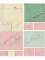 Opera green autograph book. Signatures from Valerie Masterson, Kenneth Sandford, Peggy Ann Jones,