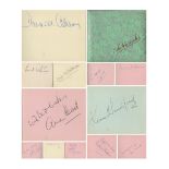 Opera green autograph book. Signatures from Valerie Masterson, Kenneth Sandford, Peggy Ann Jones,