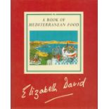 Elizabeth David signed hardback book titled A Book Of Mediterranean Food. Signature can be found