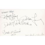 Danny Arthur and The Fureys signed 5x3 white card. All autographs come with a Certificate of