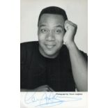 Lenny Henry signed 6x4 black and white photo. Henry CBE is a British actor, comedian, singer,