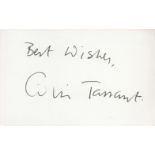 Colin Tarrant signed 5x3 white card. Tarrant (14 June 1952 - 26 January 2012) was an English actor