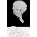 Barbara Windsor signed 6x4 black and white photo. Windsor DBE was an English actress, known for