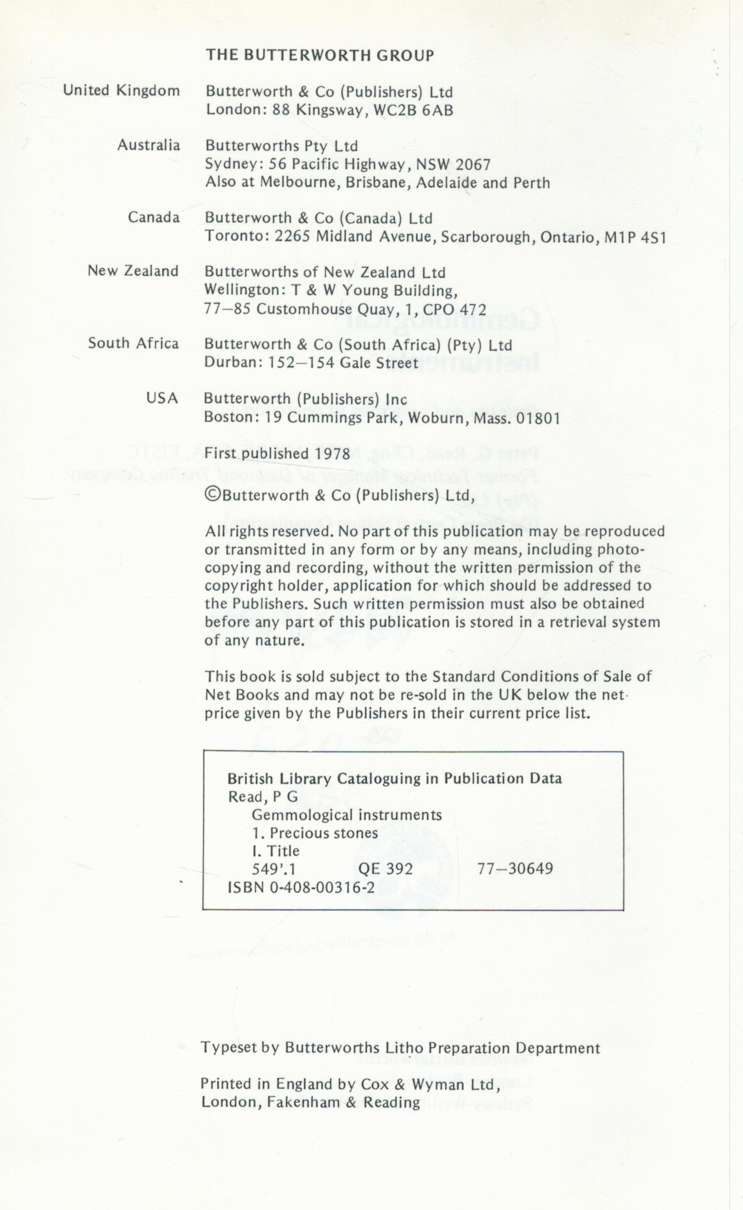 Gemmological Instruments by Peter G Read 1978 First Edition Hardback Book with 227 pages published - Image 3 of 3