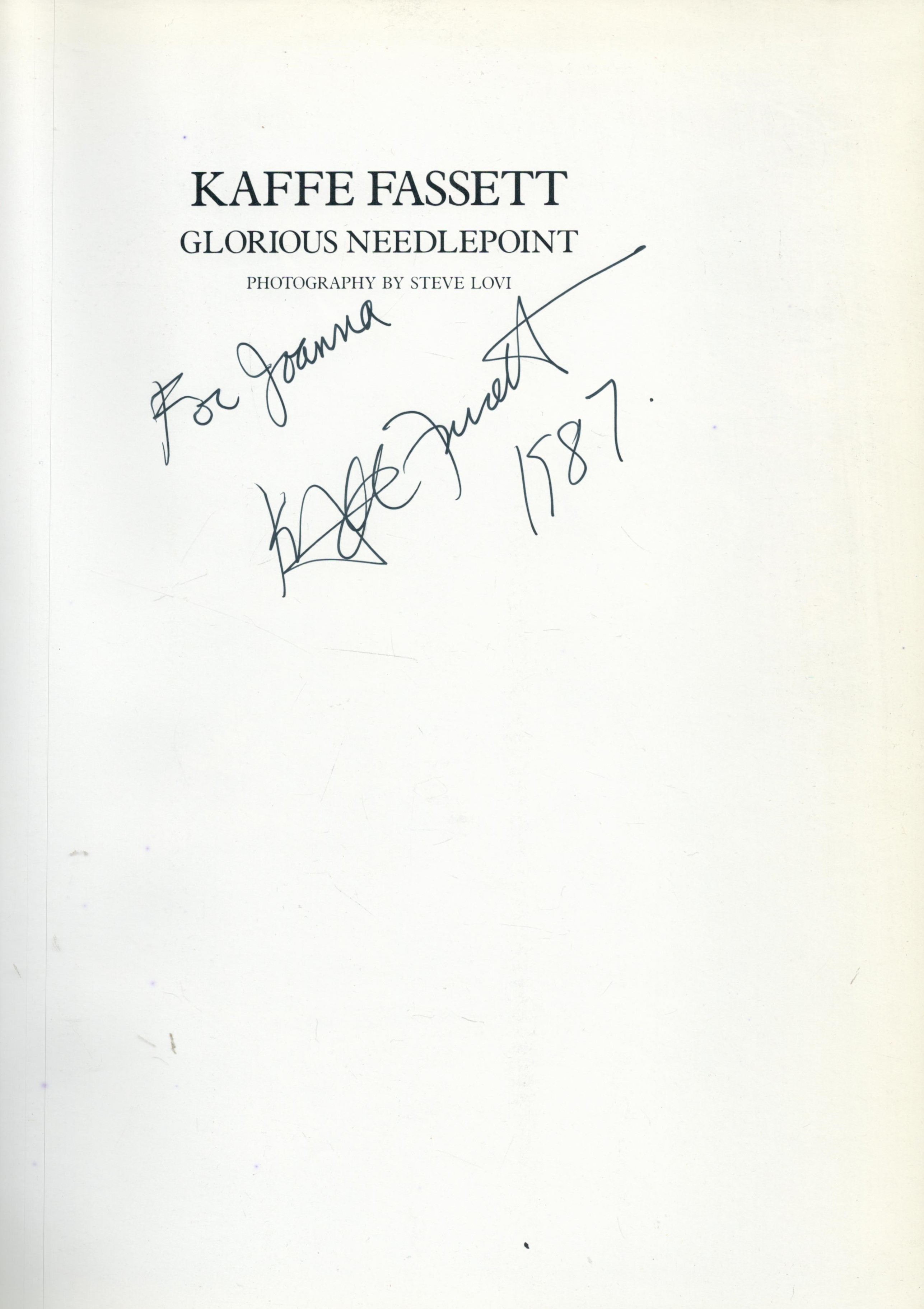 Kaffe Fassett Signed Book Glorious Needlepoint 1987 First Edition Hardback Book with 160 pages - Image 2 of 4