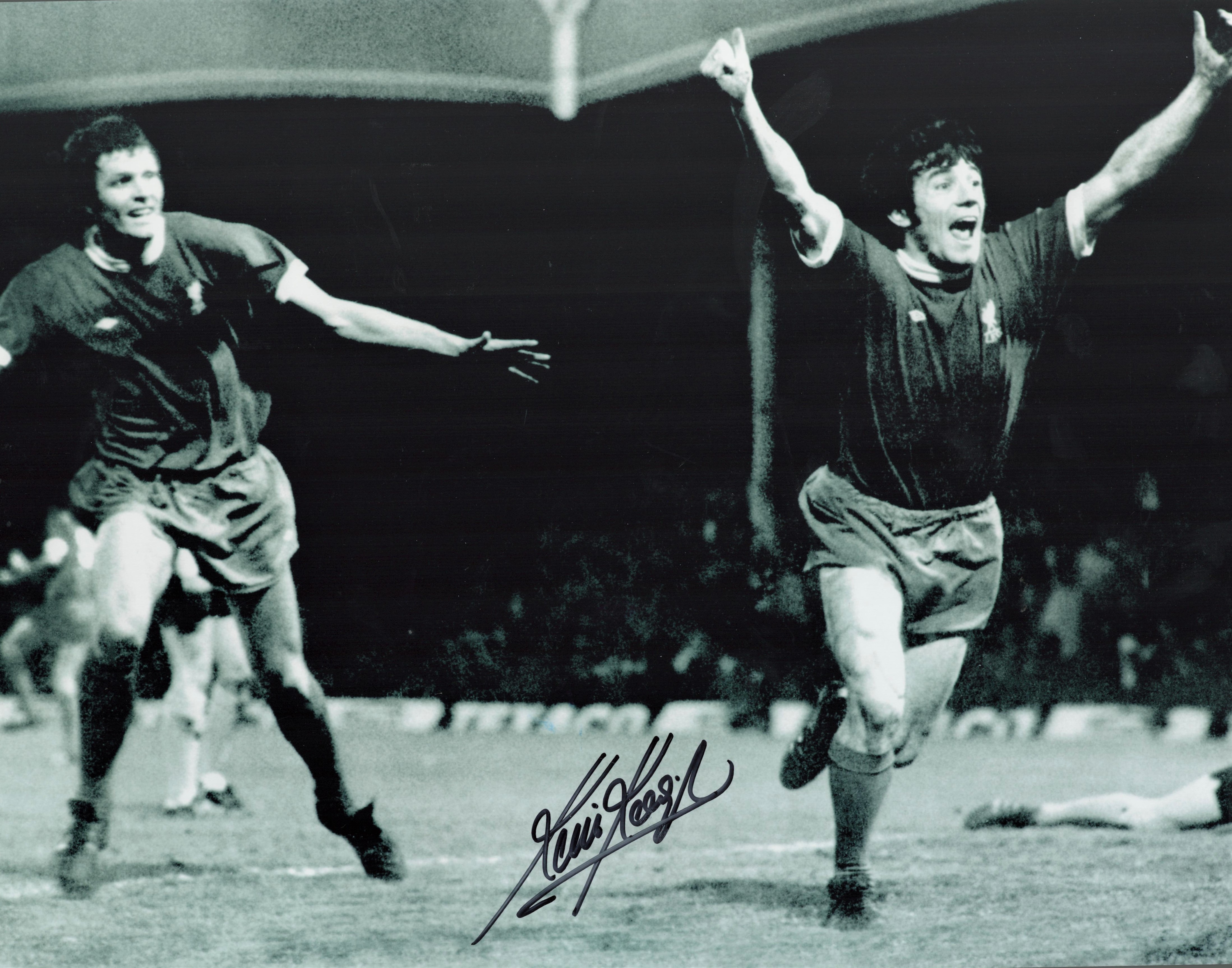 Football Kevin Keegan signed Liverpool 16x12 black and white photo. Good condition. All autographs