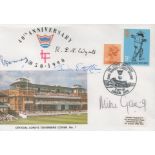 Cricket 40th Anniversary Lord Taverners 19501990 multi signed FDC signatures include Mike Gatting,