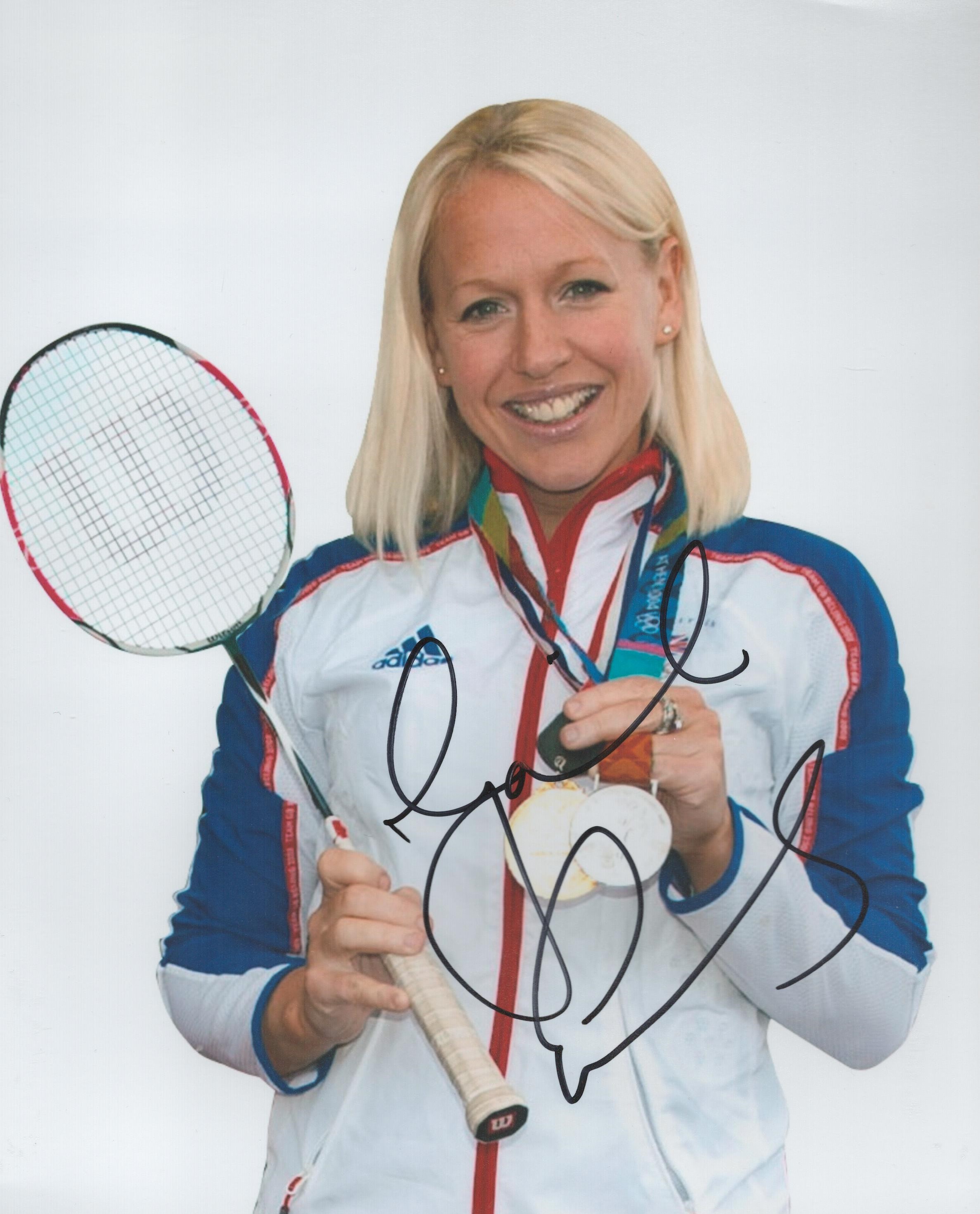 Olympics Badminton Gail Emms signed 10x8 colour photo. Gail Elizabeth Emms MBE (born 23 July 1977)