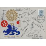 Cricket Indian Tour 1986 Official T. C. C. B multi signed cover 11 great signatures include Mike