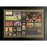 American 4 Time Olympic Champion Michael Johnson Signed Signature Piece, with 15 Various Sized