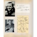 TV Film Music collection of signed photos and cards in old photo album. 80+ autographs on photos,