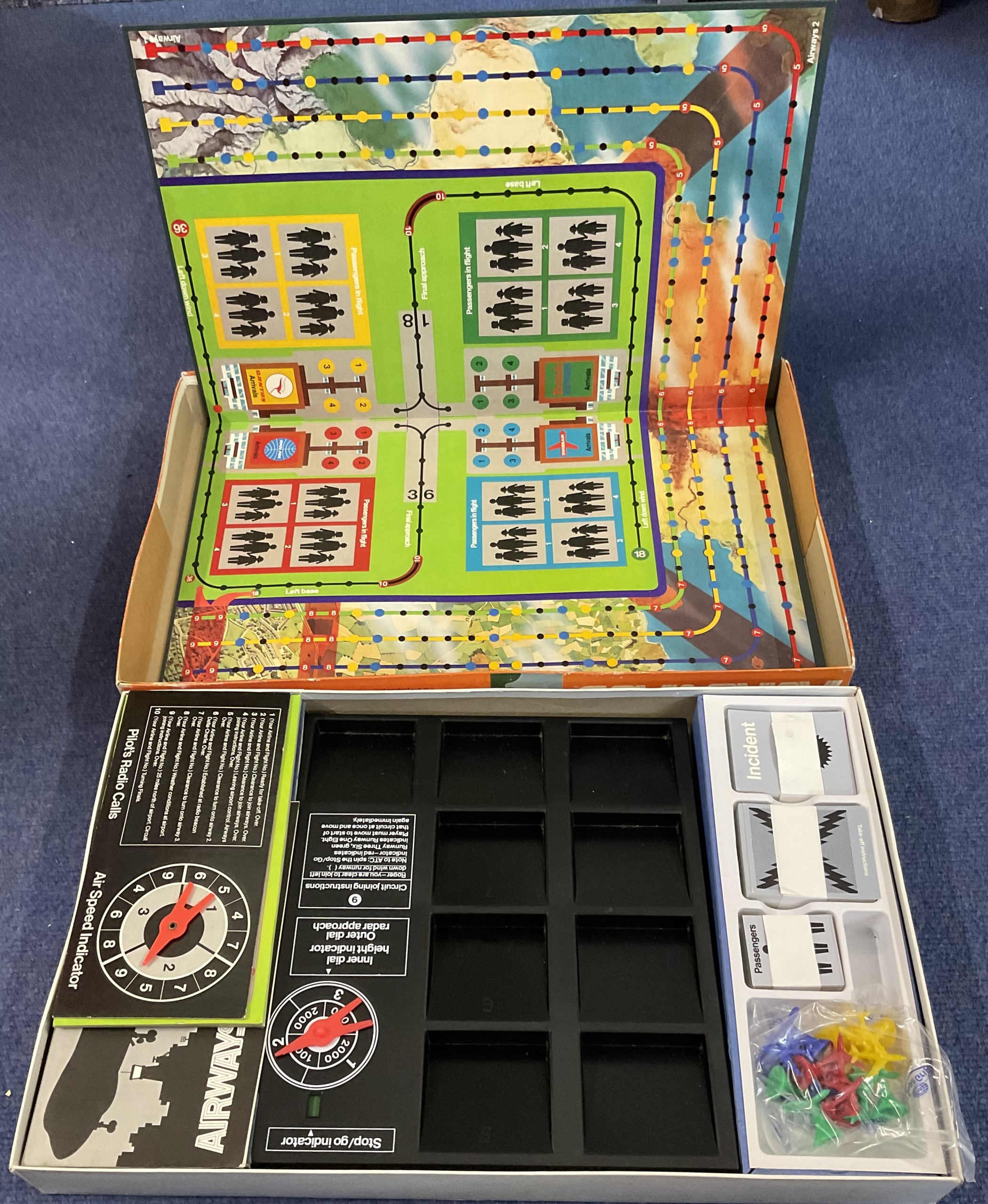 Airways Boardgame. Produced in England. All pieces inside games, in good condition with weathered - Image 2 of 2