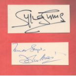 Ice Cold in Alex John Mills and Sylvia Syms signed on two small white cards. Good condition. All