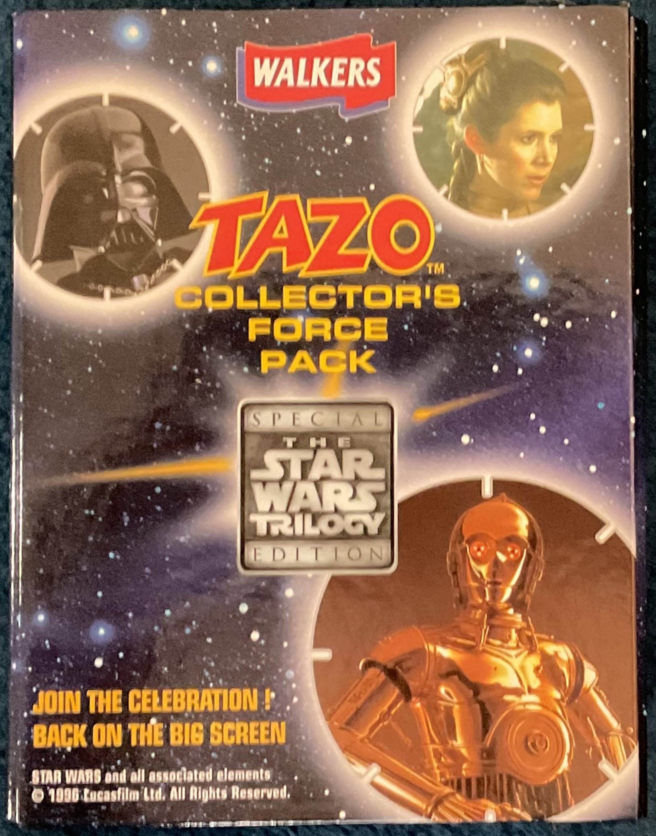 Tazo collector's force pack The Star Wars Trilogy Special Edition. 50 cards on 11 pages inside in