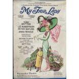 My Fair Lady multi signed 30x20 vintage Theatre poster over 20 signatures from Haymarket Theatre