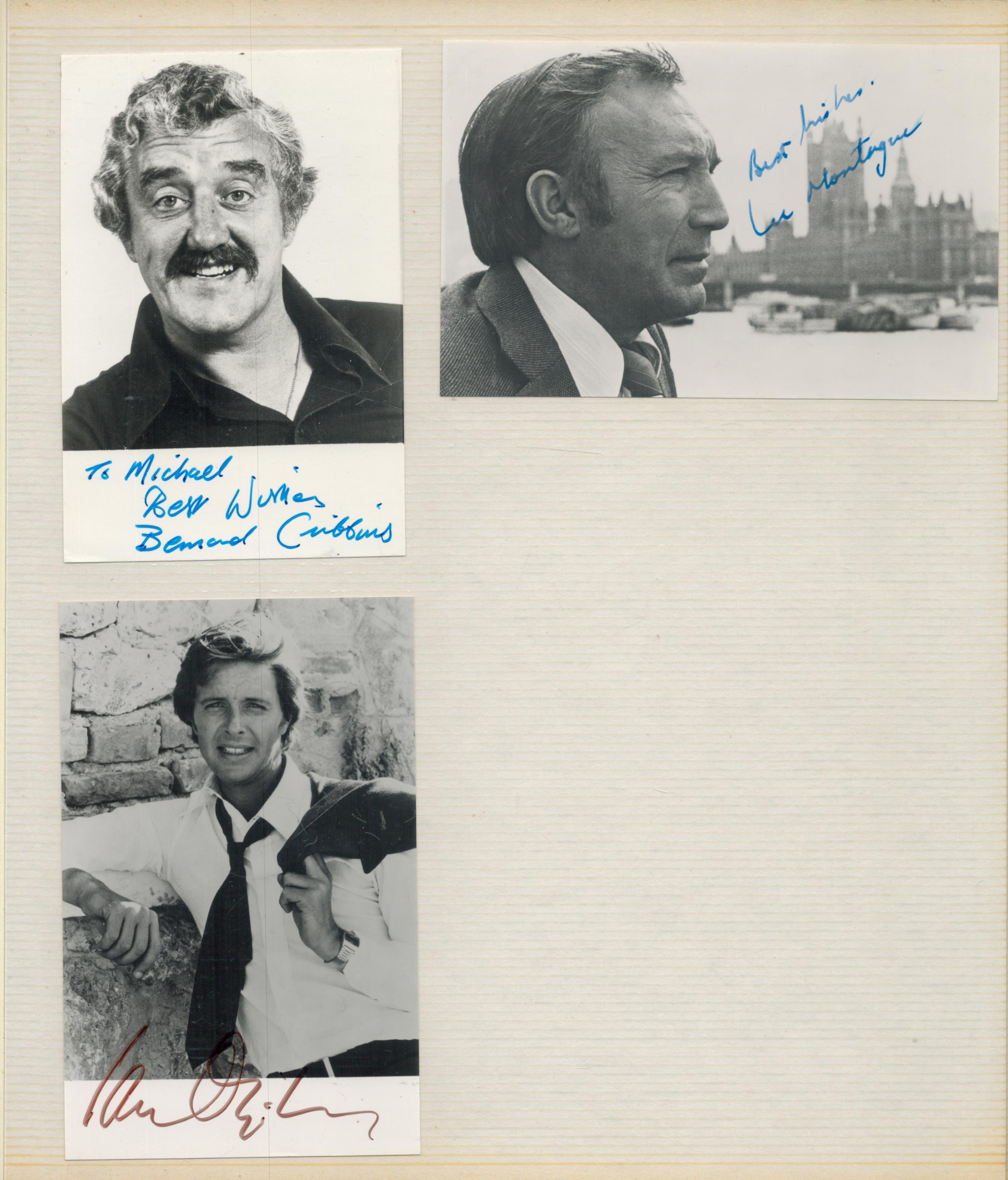 TV Film Music collection of signed photos and cards in old photo album. 120+ autographs on photos, - Image 3 of 4