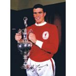 Autographed RON YEATS 16 x 12 photo - Col, depicting a superb image showing Liverpool captain posing