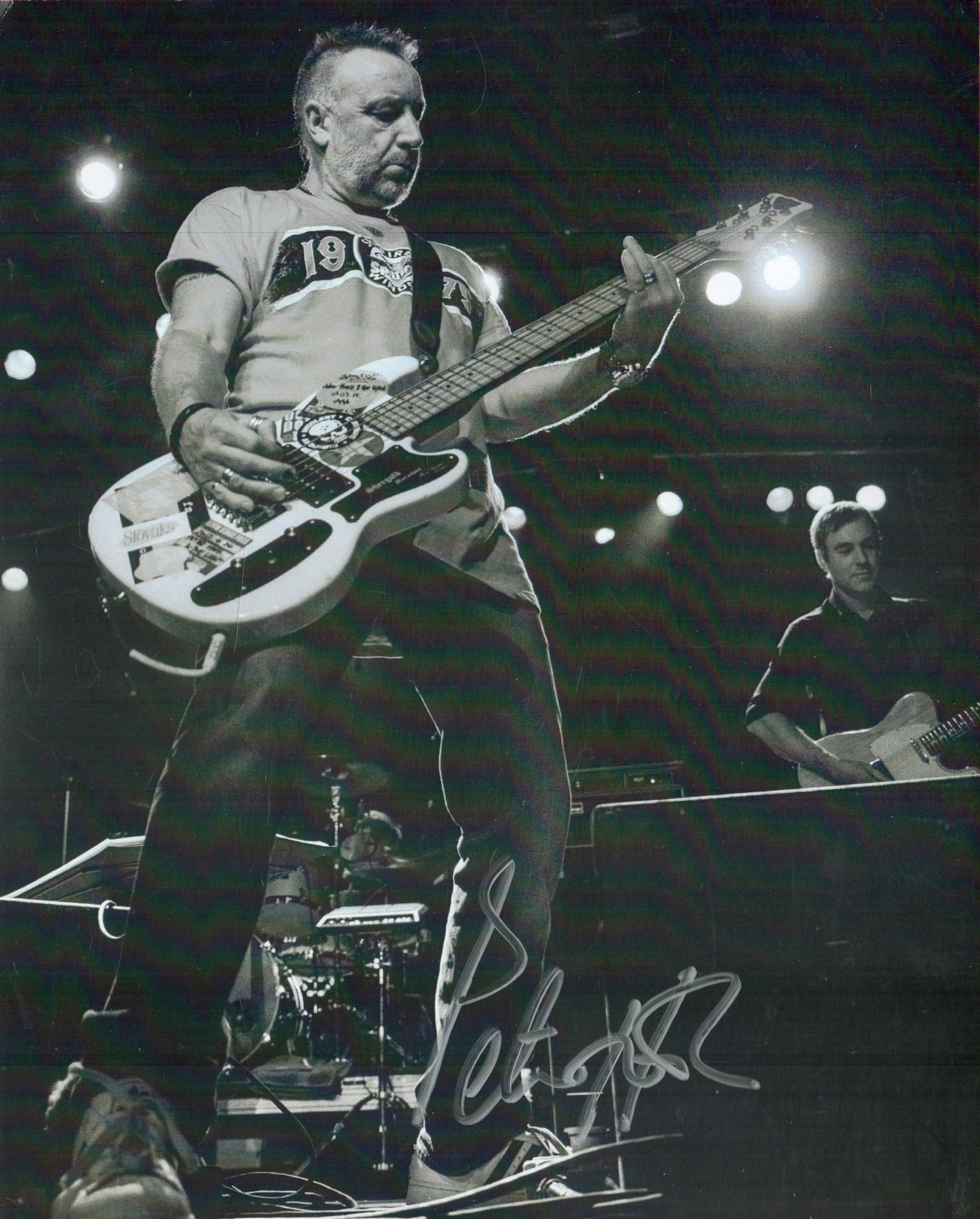 Peter Hook signed 10x8 black and white photo. Good condition. All autographs come with a Certificate