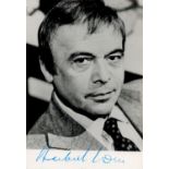 Czech-British actor Herbert Lom Signed 5 x 3.5 inch Black and White Glossy Photo. Signed in blue