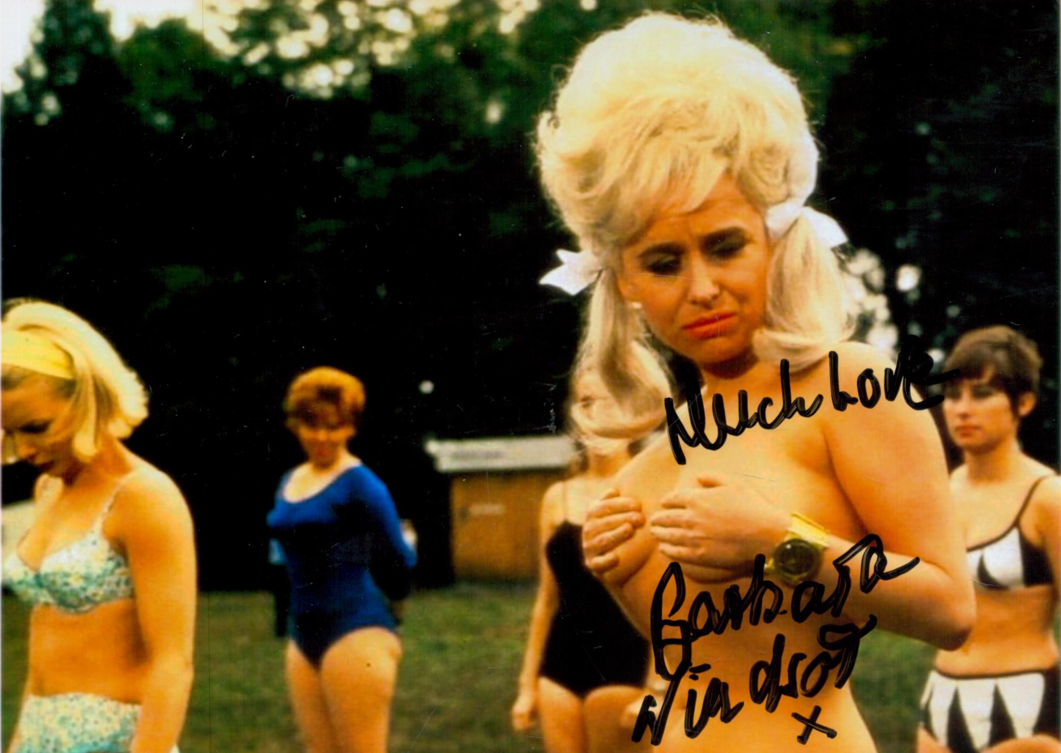 BARBARA WINDSOR (1937-2020) Actress signed Carry On Photo. Good condition. All autographs come